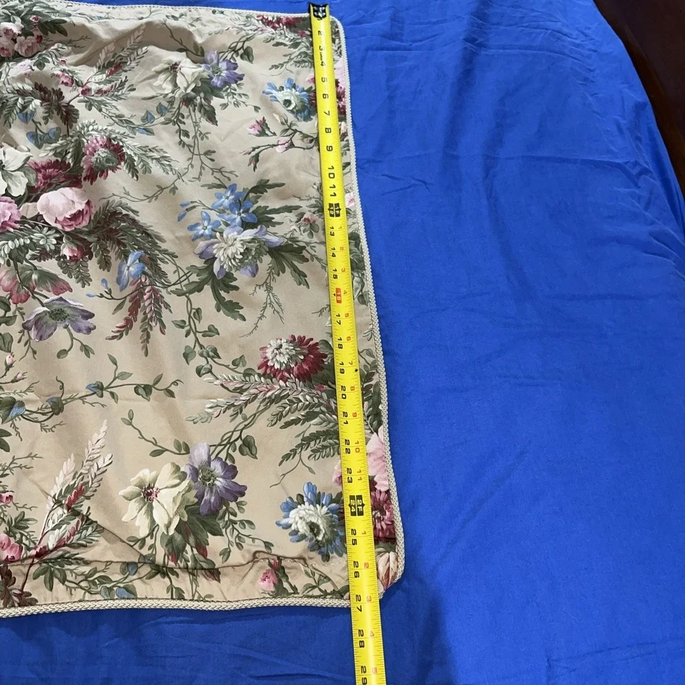 Vintage Ralph Lauren ADRIANA Floral Pillow Shams Cotton European Size Set Of 2